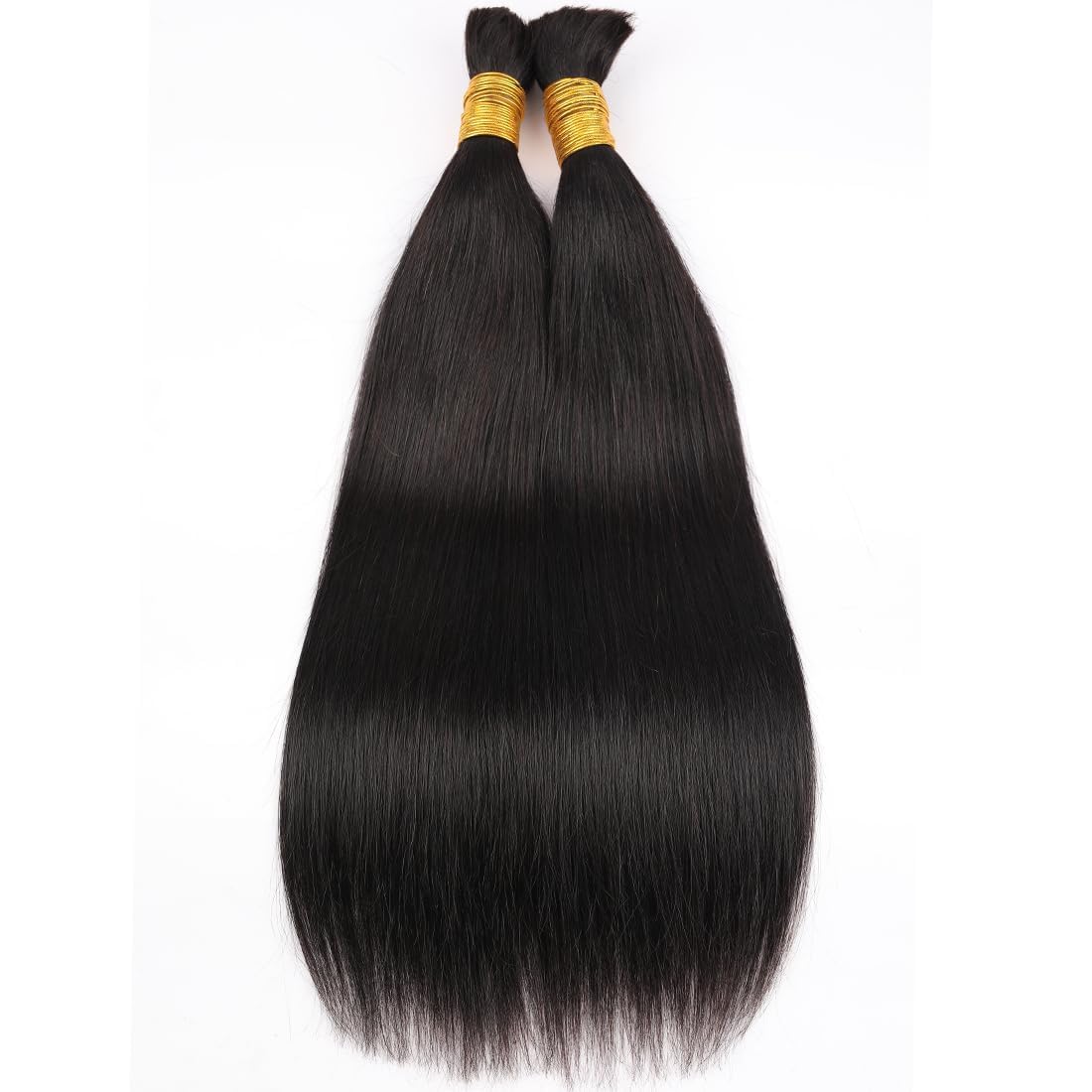 Human Braiding Hair for Boho Braids 16~26'' Straight Bulk Human Hair Extensions for Braiding No Weft Brazilian Virgin Human Hair