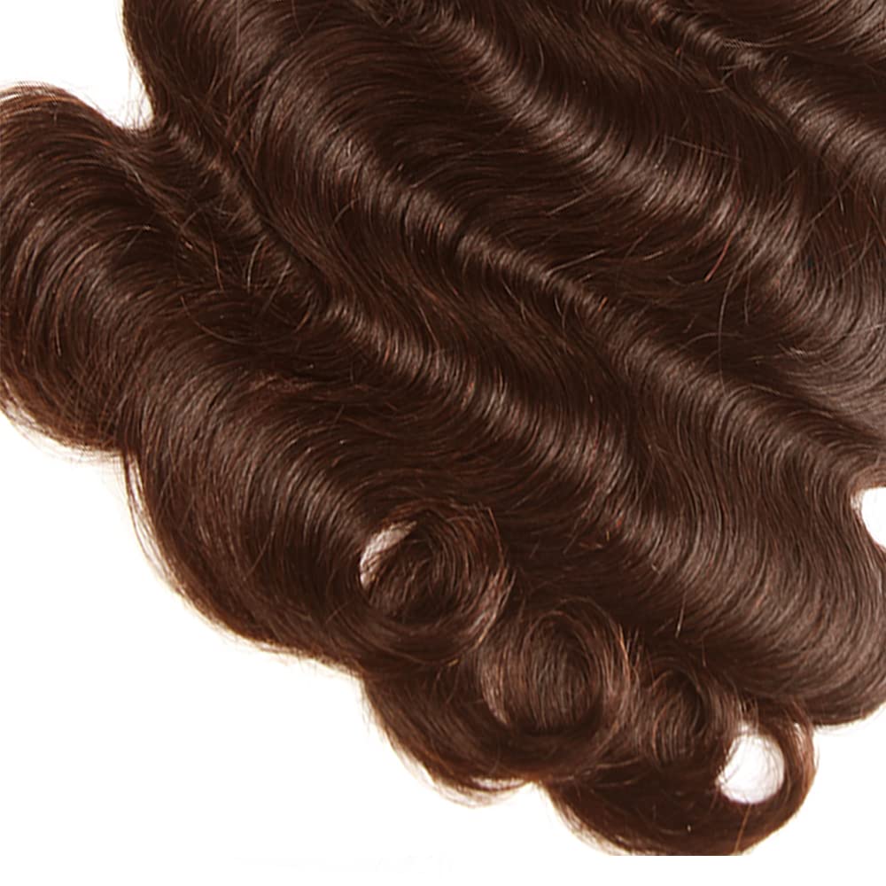 Brown Human Hair Bundles Body Wave Brown Bundles Human Hair 12A 100% Unprocessed Brazilian Virgin Hair Chocolate Color Body Wave Color 4#