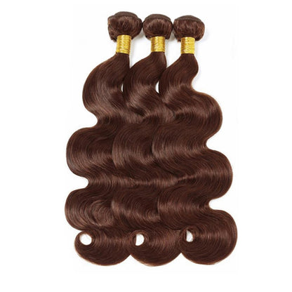 Brown Human Hair Bundles Body Wave Brown Bundles Human Hair 12A 100% Unprocessed Brazilian Virgin Hair Chocolate Color Body Wave Color 4#