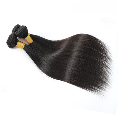 Human Hair Bundles Straight 12-28 Inch 100% Unprocessed Brazilian Virgin Hair Weave Silky Black Hair for Black Women