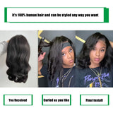 Bob Wig Human Hair 13x4 Frontal Lace Wig Body Wave HD Lace Front Wigs Human Hair Pre Plucked Glueless Bob Wigs for Women 6~16''