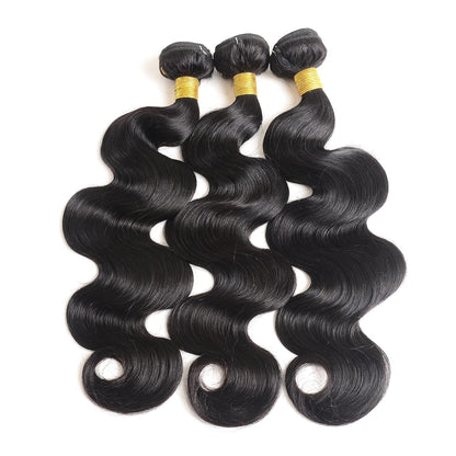 12A Human Hair Bundles Body Wave One Bundle 100% Unprocessed Brazilian Virgin Hair Bundles Double Weft Weave Body Wave Human Hair Natural Black Color
