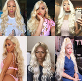 #613 Blonde Bundles Human Hair Body Wave Bundles 14~30 Inch Honey Blonde Body Wave Bundle Human Hair Extensions Unproceesed Virgin Hair 100 Gram Per Bundle
