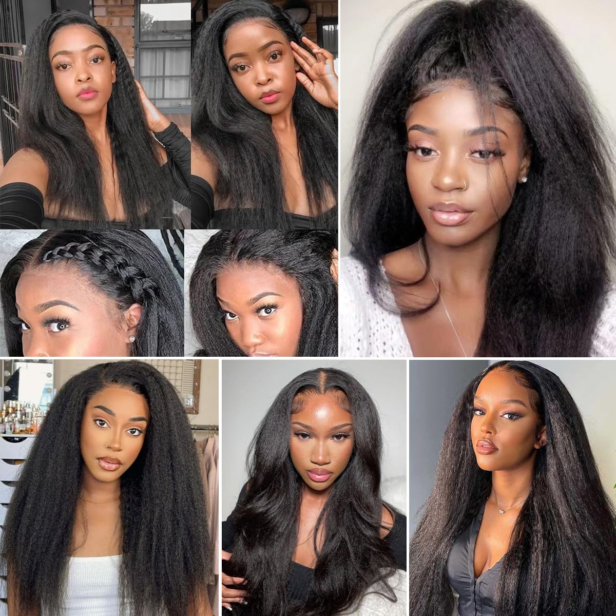 Kinky Straight Bundles Human Hair 14~28'' Straight Bundles Real Human Hair 100% Unprocessed Brazilian