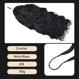 14~26'' Curl Crochet Braids for Water Wave Crochet Human Hair for Black Women
