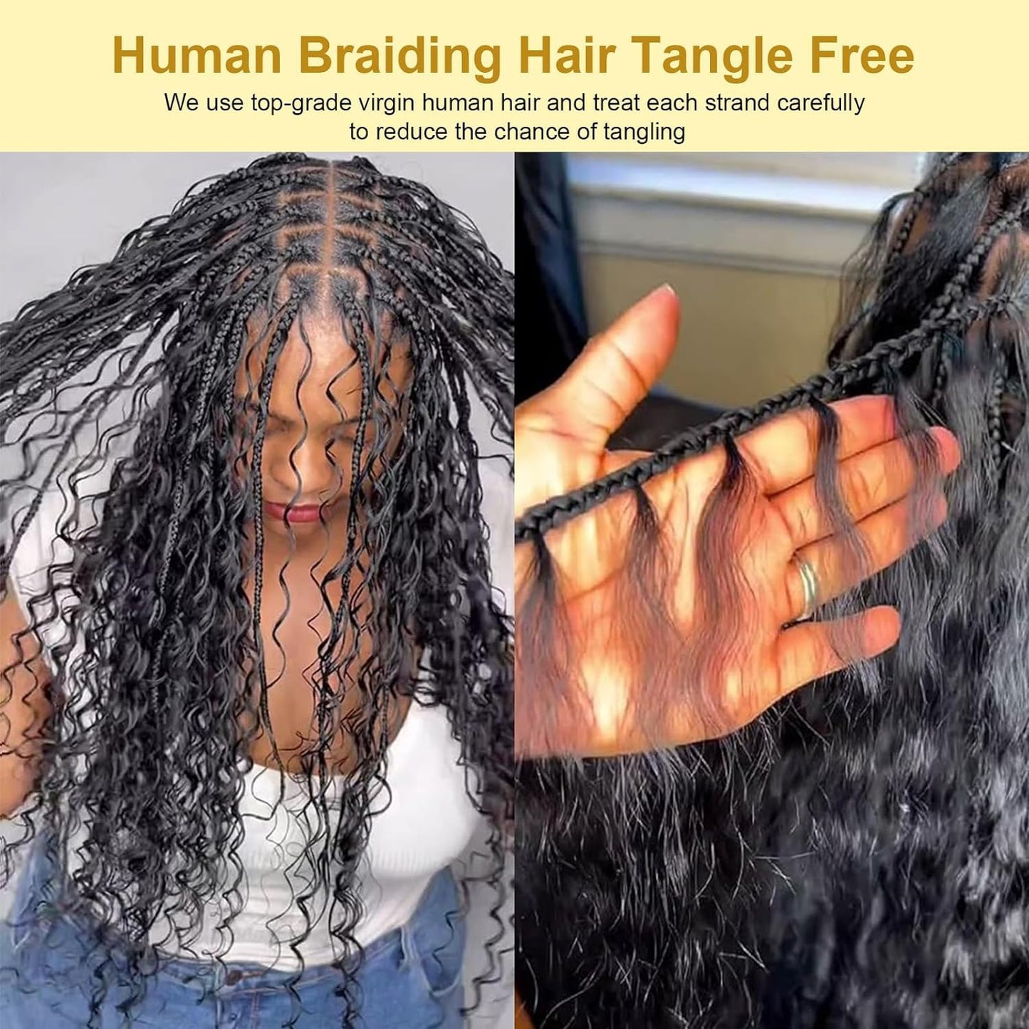 Human Braiding Hair Water Wave Human Hair Bulk for Boho Braids Brazilian Virgin Human Hair