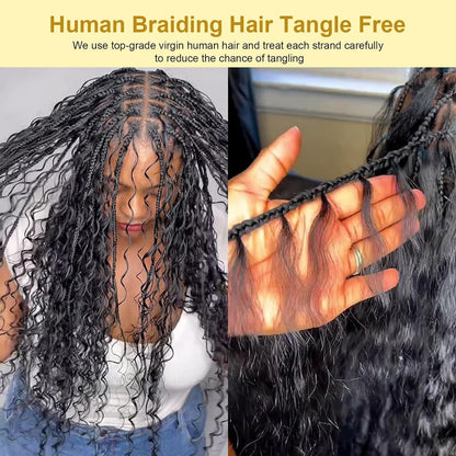 Human Braiding Hair Water Wave Human Hair Bulk for Boho Braids Brazilian Virgin Human Hair