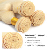 #613 Blonde Bundles Human Hair Body Wave Bundles 14~30 Inch Honey Blonde Body Wave Bundle Human Hair Extensions Unproceesed Virgin Hair 100 Gram Per Bundle