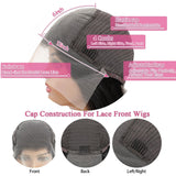 13x6 Lace Front Wigs Human Hair Pre Plucked 200% Density Body Wave HD Lace Front Wigs Human Hair Transparent Frontal Glueless Wigs Virgin Human Hair for Women Natural Black