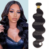 12A Human Hair Bundles Body Wave One Bundle 100% Unprocessed Brazilian Virgin Hair Bundles Double Weft Weave Body Wave Human Hair Natural Black Color