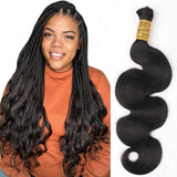 Human Braiding Hair Body Wave Bulk Human Hair for Braiding No Weft 12A Brazilian Virgin Curly Human Hair Extensions for Boho Braids 100% Remy Human Hair Extensions