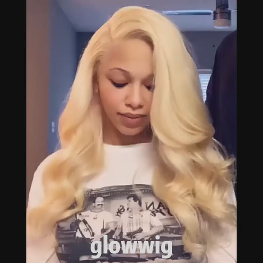 #613 Blonde Bundles Human Hair Body Wave Bundles 14~30 Inch Honey Blonde Body Wave Bundle Human Hair Extensions Unproceesed Virgin Hair 100 Gram Per Bundle