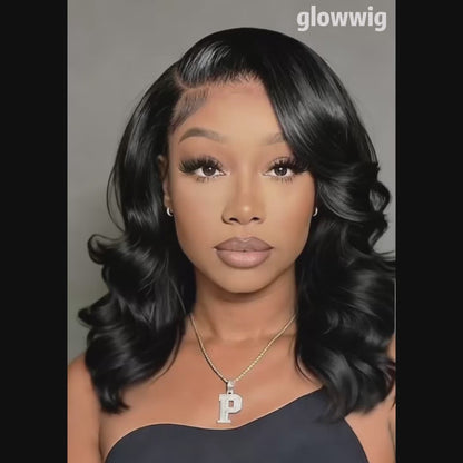 Bob Wig Human Hair 13x4 Frontal Lace Wig Body Wave HD Lace Front Wigs Human Hair Pre Plucked Glueless Bob Wigs for Women 6~16''